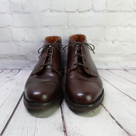 Bostonian Brown Leather Lace Up Oxfords Chukka Dress Shoes Size 13 Medium - Picture 4 of 9